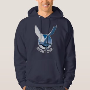 Illustratie vliegende vogelpest - Night Owl Hoodie