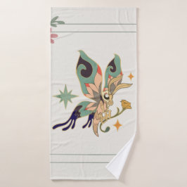 Illustratie vlinder, milde geïnspireerde kunst bad handdoek