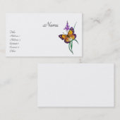 Illustratie vlinder visitekaartje (Voorkant / Achterkant)