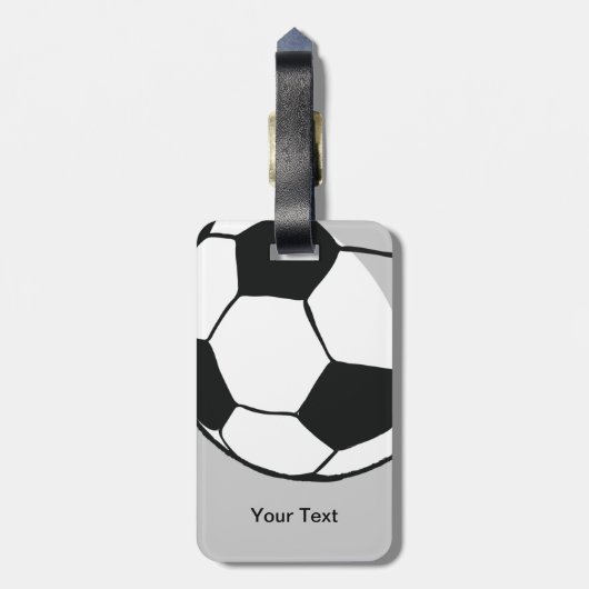 Illustratie voetbal bagagelabel (Achterkant verticaal)