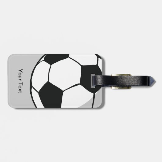 Illustratie voetbal bagagelabel (Achterkant horizontaal)