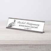 Illustratie  vogelpest | Gepersonaliseerd Bureau Naambordje (Voorkant)