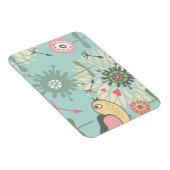 Illustratie vogels en lentbloemen magneet (Rechterzijde)