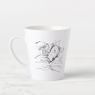Illustratie voor Beagle-hondenliefhebbers Latte Mok