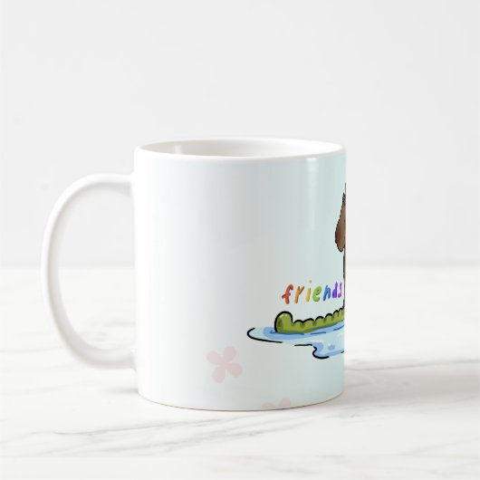 Illustratie voor beste vrienden Ongewone vrienden Koffiemok (Links)