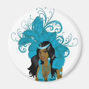 Illustratie voor carnavalskostuum of las vegas-sho magneet