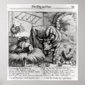Illustratie voor 'De hond en de os' Poster (Voorkant)