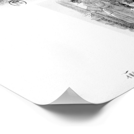 Illustratie voor "De Wolf en de Lambb" Poster (Hoek)