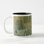 Illustratie voor "Dubrovsky", door Alexander Pushk Tweekleurige Koffiemok (Links)