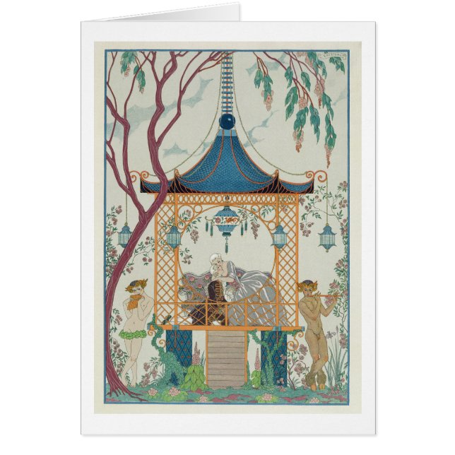 Illustratie voor "Fetes Galantes" door Paul Verlai (Voorkant)