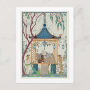 Illustratie voor "Fetes Galantes" door Paul Verlai Briefkaart