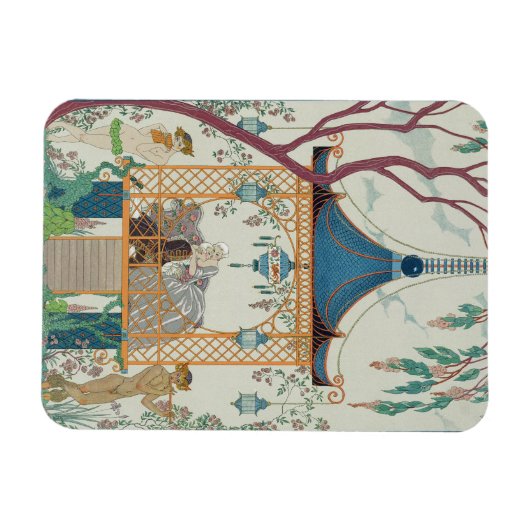 Illustratie voor "Fetes Galantes" door Paul Verlai Magneet (Horizontaal)