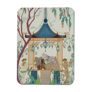 Illustratie voor "Fetes Galantes" door Paul Verlai Magneet