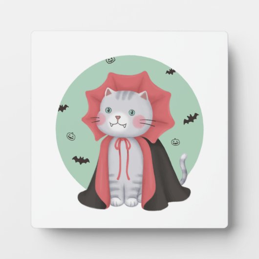 Illustratie voor Halloween: Vampire Cat Fotoplaat (Voorkant)