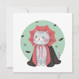 Illustratie voor Halloween: Vampire Cat Kaart