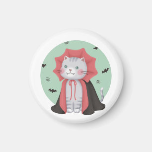 Illustratie voor Halloween: Vampire Cat Magneet