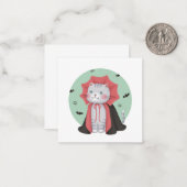 Illustratie voor Halloween: Vampire Cat Notitiekaartje (Voorkant / Achterkant in situ)