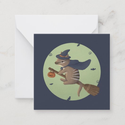 Illustratie voor Halloween: Wizard Numbat Notitiekaartje (Voorkant)