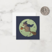 Illustratie voor Halloween: Wizard Numbat Notitiekaartje (Voorkant / Achterkant in situ)