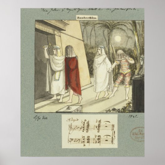 Illustratie voor Mozart's 'De Magische Flute', 184 Poster (Voorkant)