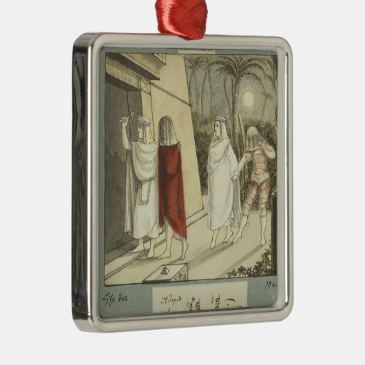 Illustratie voor Mozart's 'The Magic Flute', 1845 Metalen Ornament (Rechts)