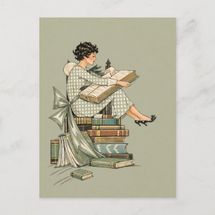 Illustratie voor Oudeboekliefhebbers Briefkaart