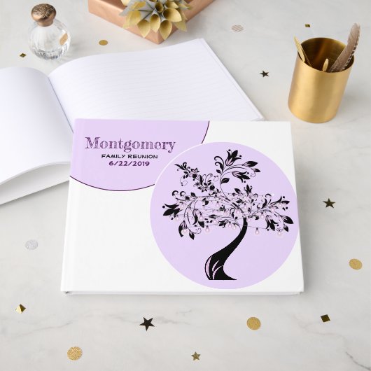 Illustratie voor reünie-registerstructuur Aangepas Gastenboek (Voorkant open)