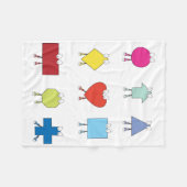 Illustratie vormtekens bevestigen fleece deken (Voorkant (Horizontaal))