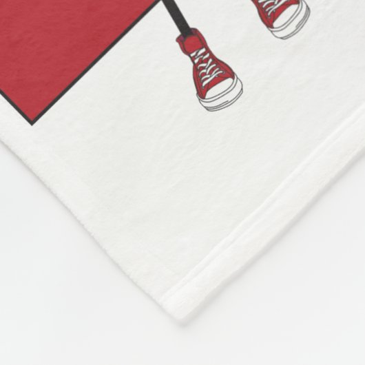 Illustratie vormtekens bevestigen fleece deken (Hoek)