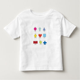 Illustratie vormtekens bevestigen kinder shirts