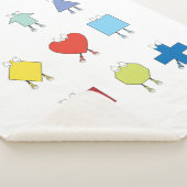 Illustratie vormtekens bevestigen sherpa deken (3/4)