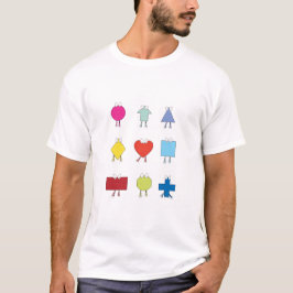 Illustratie vormtekens bevestigen t-shirt