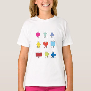 Illustratie vormtekens bevestigen t-shirt
