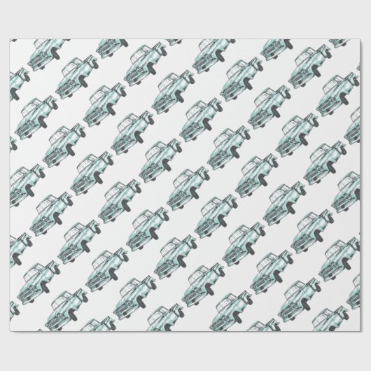  illustratie vrachtwagen cadeaupapier (Vlak)