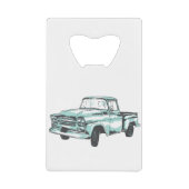  illustratie vrachtwagen creditkaart flessenopener (Voorkant)