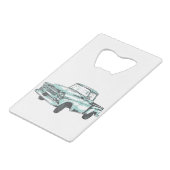  illustratie vrachtwagen creditkaart flessenopener (Achterkant Gekanteld)