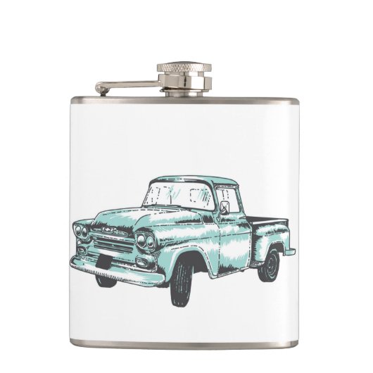  illustratie vrachtwagen heupfles (Voorkant)