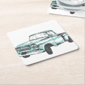  illustratie vrachtwagen kartonnen onderzetters (Schuin)