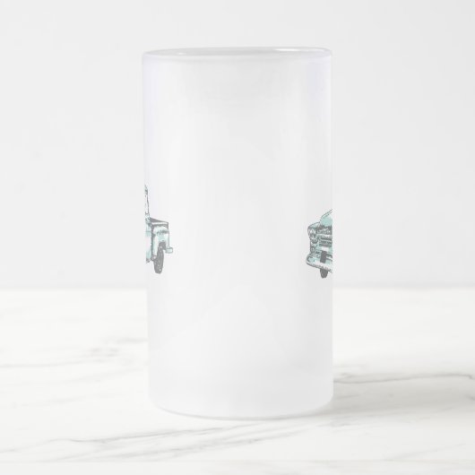  illustratie vrachtwagen matglas bierpul (Center)