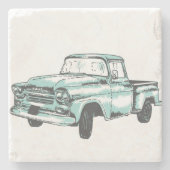  illustratie vrachtwagen stenen onderzetter (Voorkant)