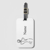 Illustratie vrouw Art Thunder_Cove Bagagelabel (Voorkant (verticaal))