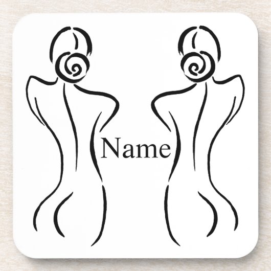 Illustratie vrouw Art Thunder_Cove Bier Onderzetter (Voorkant)