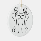 Illustratie vrouw Art Thunder_Cove Keramisch Ornament (Rechts)