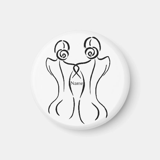 Illustratie vrouw Art Thunder_Cove Magneet (Voorkant)