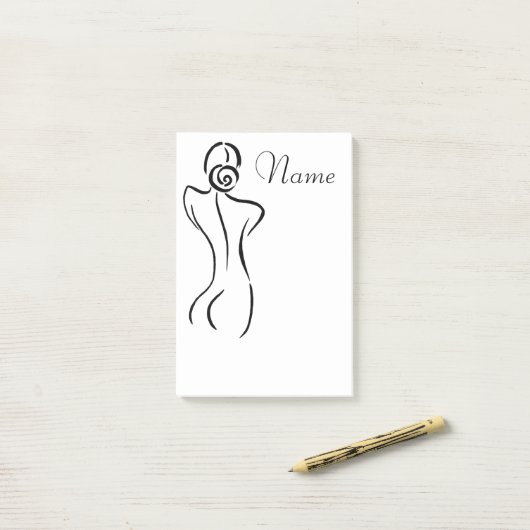 Illustratie vrouw Art Thunder_Cove Post-it® Notes (Op bureau)