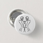 Illustratie vrouw Art Thunder_Cove Ronde Button 3,2 Cm (Voorkant /achterkant)