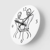 Illustratie vrouw Art Thunder_Cove Ronde Klok (Hoek)