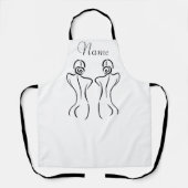 Illustratie vrouw Art Thunder_Cove Schort (Voorkant)