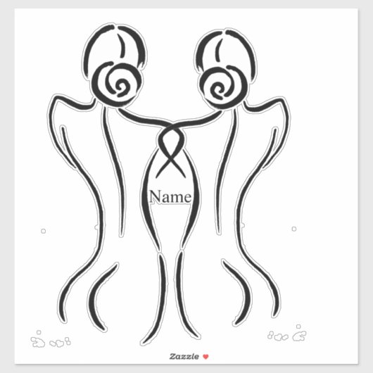 Illustratie vrouw Art Thunder_Cove Sticker (Vel)