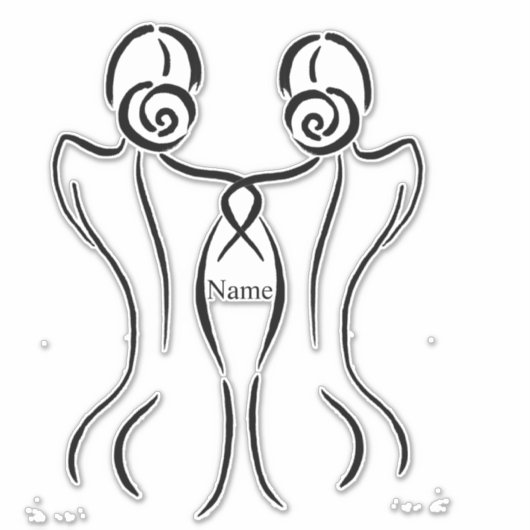 Illustratie vrouw Art Thunder_Cove Sticker (Voorkant)